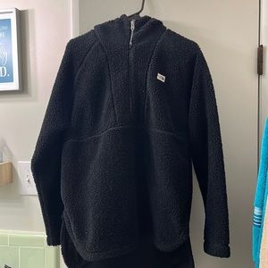 1/4 zip up north face black pull over fleece